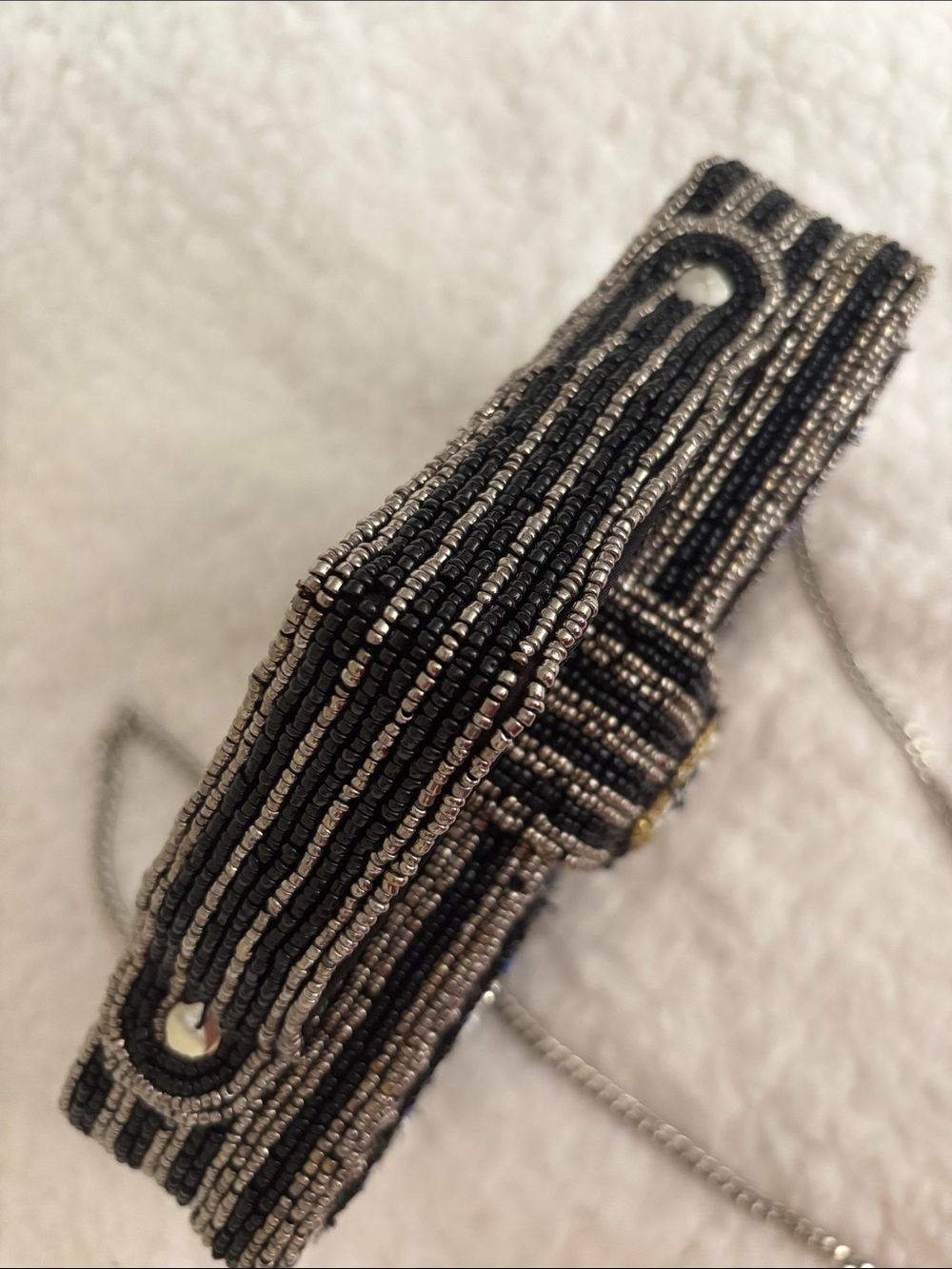 Beaded Travel Motif Crossbody Bag - Black Multi - Picture 5 of 10
